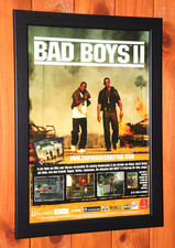 Bad Boys II 2 PS2 Xbox GameCube Vintage Small Promo Poster / Ad Page Framed picture