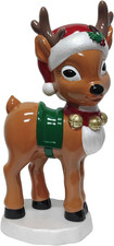 Fraser Hill Farm 28” Reindeer with Santa Hat Blow Mold, Lighted Indoor & Outdoor picture