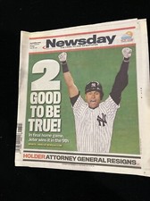 2014 Newsday Full Newspaper Derek Jeter Walk Off Final Game Yankee Stadium Mint picture