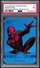 2013 Marvel Fleer Retro Spider-Man Blue PMG #01/50 ALPHA - PSA 7 - Pop 4 picture