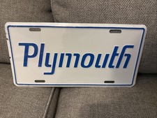 Vintage Plymouth License Plate Embossed Metal New Old Stock Mopar picture