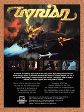 1995 Tyrian PC Original Advertisement / Retro Promo v1 picture