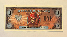 Disney Pirates of the Caribbean $1 Disney Dollars Note, Series 2007 picture