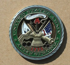 2 COINS -US ARMY Challenge coin picture
