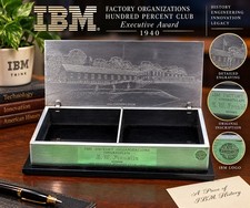 Rare 1940 IBM Hundred Percent Club B.W. Franklin Award Desk Box Country Club picture