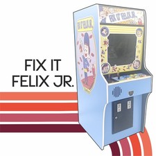 Fix it Felix Jr. 1/6 scale mini working arcade cabinet. picture
