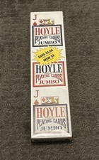 Vintage Rare Hoyle Playing Cards Tall 3 pack Jumbo Decks USA New Sealed picture