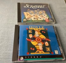 1996 Hoyle Casino & Scrabble PC Games With Cases, & 2004 Edition Of Jewel Quest picture