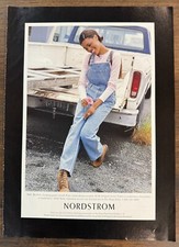 Vtg 1995 Nordstrom Abe Jeans Overalls Girl Back of Truck Advertisement Print Ad picture