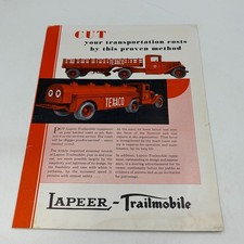 1930s Lapeer-Trailmobile Tanker Truck Brochure Texaco Conoco Shell Oil picture