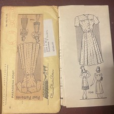 RARE Uncut Marian Martin 9348 30-40s ShirtDress Bust 38 Vintage Original Pattern picture