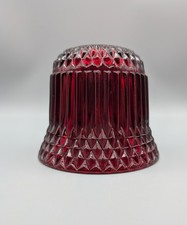 Vintage Indiana Glass Ruby Red Diamond Point Fairy Lamp TOP SHADE ONLY picture
