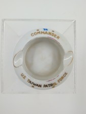 1955 - 1958 US NAVY COMMANDER US TAIWAN PATROL FORCE PORCELAIN ASHTRAY picture