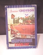 Standard Chevron July - August 1958 Tin Metal Sign, 16