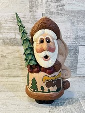 Vintage Folk Art Rodney W. Leeseberg Woodland Santa 1998 From Out of the North picture