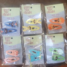 LAST ONE Happy Tree Friends Hair Clip Set of 6 Flippy, Giggles, Lumpy, HTF SET picture