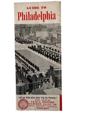 Vintage 1950s Philadelphia Pennsylvania Brochure Guide Travel Paper Tourism PA picture