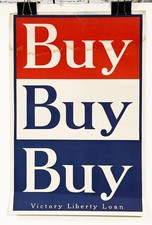 Original 1919 US WWI Bond poster 