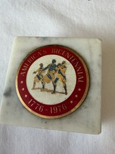 Vintage 1976 United States Bicentennial commemorative marble paperweight picture