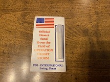 Desert Storm Sand Vial 1991 Original Gulf War Rare Persian Shield US Coalition  picture