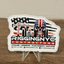 Rigging NYC Contractors  Crane Service Heavy Lift Hard hat Sticker picture
