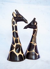 hand crafted wooden giraffe half head small picture