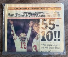 Vtg San Francisco Examiner Souvenir Edition 49ers Super Bowl XXIV Newspaper picture