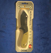Camillus Chonk Titanium Drop Point Plain Liner Lock Pocketknife G10 Clip picture