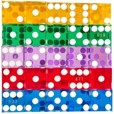 Casino Quality Serialized 19mm Craps Dice - Set of 25 picture