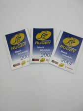 lot 3 AUSTRALIAN RUGBY MATCH SCHEDULE  pocket schedules 2001 picture