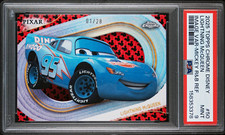 2025 Topps Chrome Disney Cars Lightning McQueen #50 Mickey R&B Ref PSA 9 picture