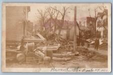 Omaha Nebraska NE Postcard RPPC Photo Howard Street House Disaster c1910's picture