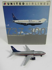Boeing B737-300 Shuttle United N384UA Gray Dragon Wings 55503 Diecast NO STAND picture