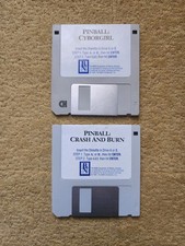 Lot of 2 PC Pinball Games Crash & Burn and Cyborgirl 1994 1995 Diskette ONLY picture