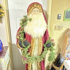 2004 Old World 72″ Standing Life Size Santa Enchanted Forest Collection picture