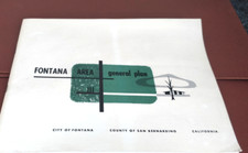 1962 city of  fontana general plan with fold out map city council brochure picture