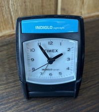 Vintage Timex Indiglo Analog Folding Travel Alarm Clock Tested Working picture