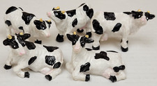 Young's Collectables, Miniture Figurines, HERD of COWS, New (Set of 5) picture