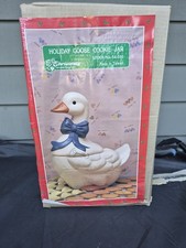 Vintage GOOSE Cookie Jar NOS New In Box #54-580 Christmas Around The World 5E picture