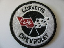 VTG  CHEVROLET  CORVETTE  BLACK /WHITE   PATCH 2.75