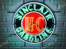 HC Dinosaur Gasoline Motor Gas Oils Neon Light Sign Artwork Acrylic Printed 24