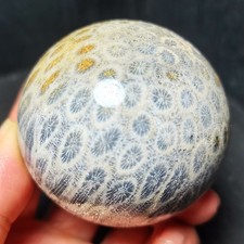 Rare 319G Natural Polished Colorful Coral Jade Crystal Ball Healing A65 picture