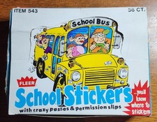 ⭐1985 FLEER⭐ 34 UNOPENED PACKS SCHOOL STICKERS SEALED CARDS PLUS SUPER RARE BOX picture