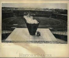 1963 Press Photo Olympic cauldron at National Stadium of Tokyo for Olympic games picture