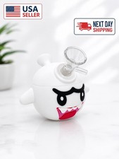 4 Inch Boo Ghost Silicone Hookah Smoking Water Bong with Glass Bowl picture