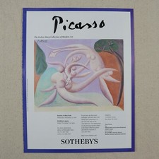 Vintage Sothebys Print Ad 1997 Paper Magazine Clipping 90s Art Show Auction NY picture