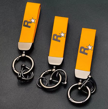Rockstar Games R* Yellow Multi-Pendant Key Holder Strap with Nylon Webbing picture