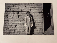 Vintage Scary Child Bizarre Halloween Costume Photo COPY Sod House picture