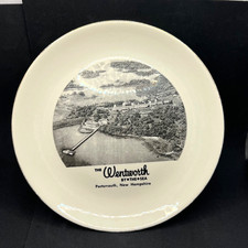 Vintage Wentworth By The Sea Hotel Portsmouth NH 10 Inch Souvenir Plate Gold Rim picture