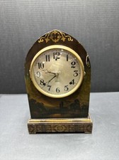 GILBERT MODEL 1807 HAND PAINTED MANTLE CLOCK HAND PAINTED picture